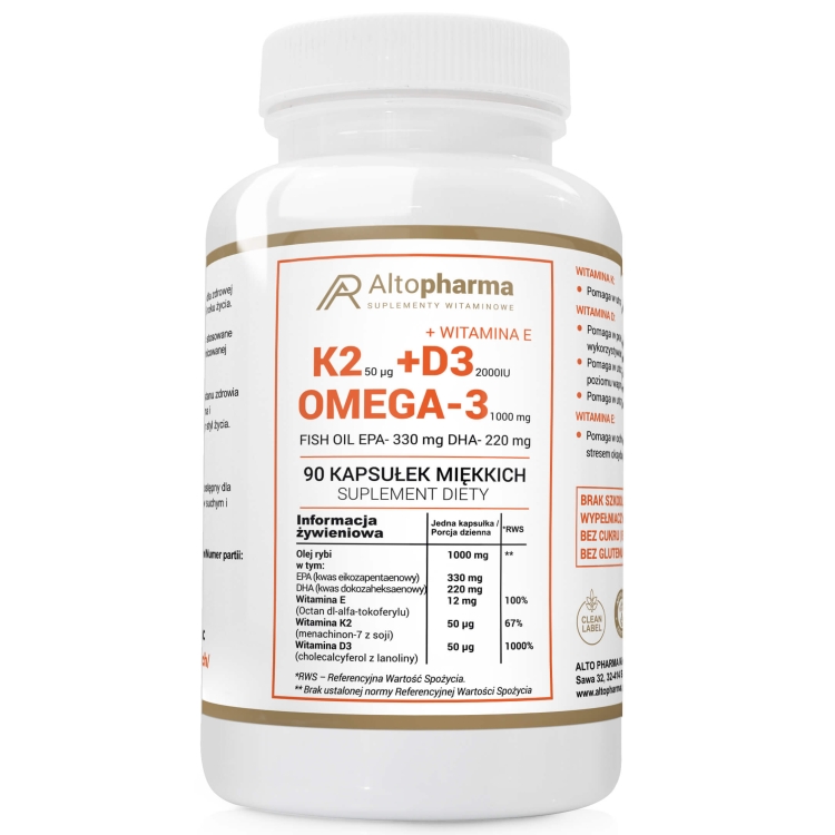 Omega-3 Witamina K2 D3 Alto Pharma