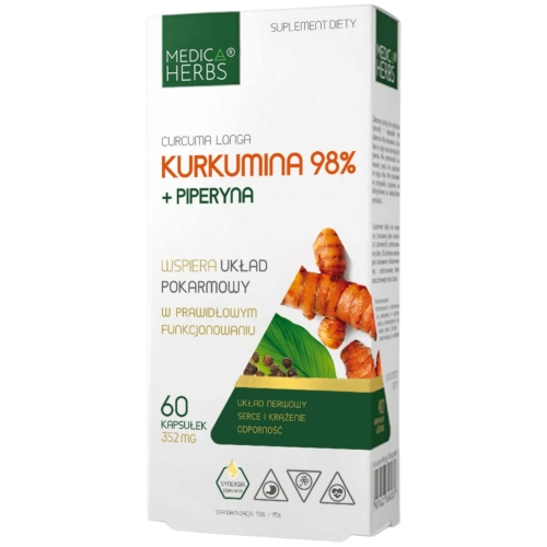 kurkumina 98% piperyna medica herbs