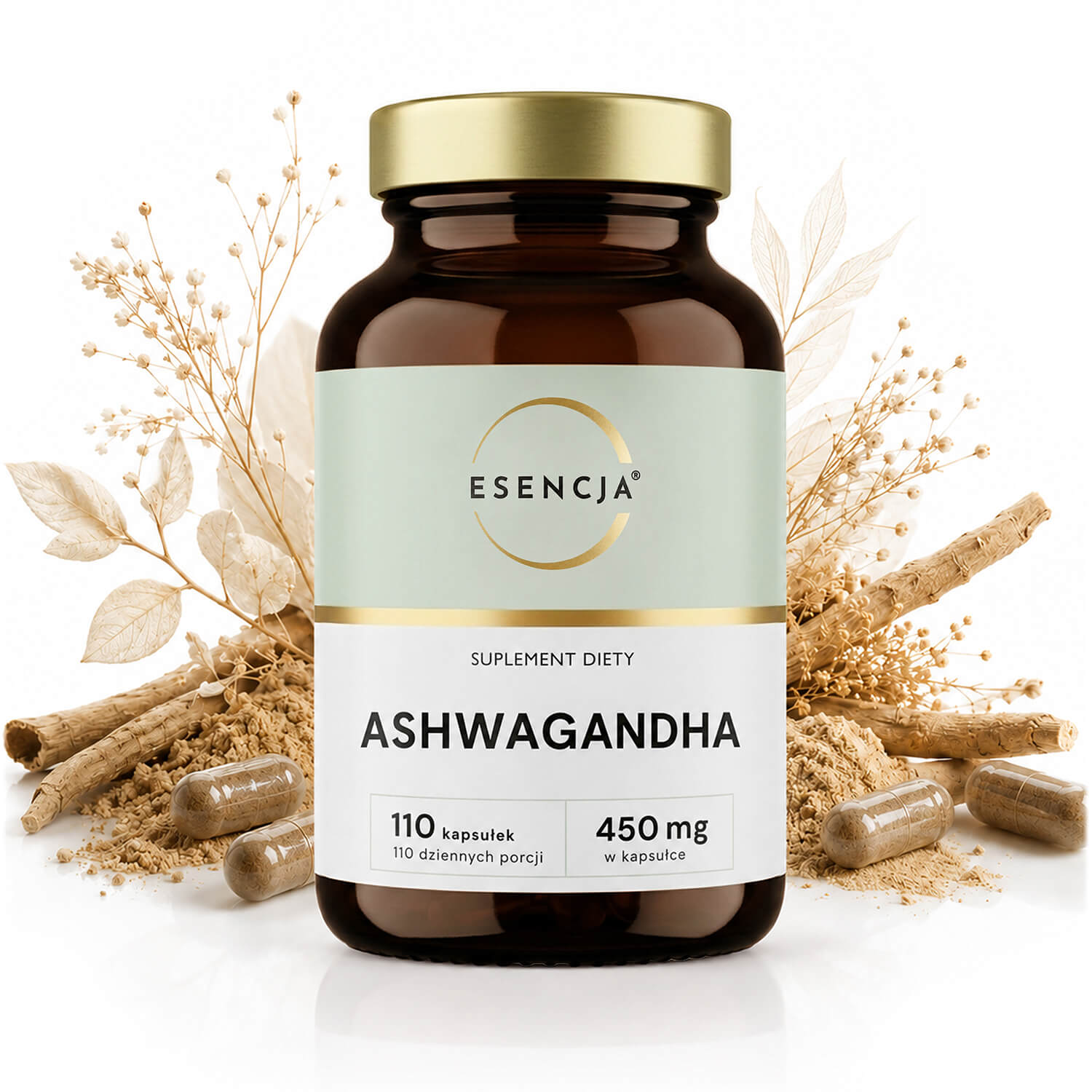 ESENCJA® Ashwagandha 450 mg - opakowanie suplementu